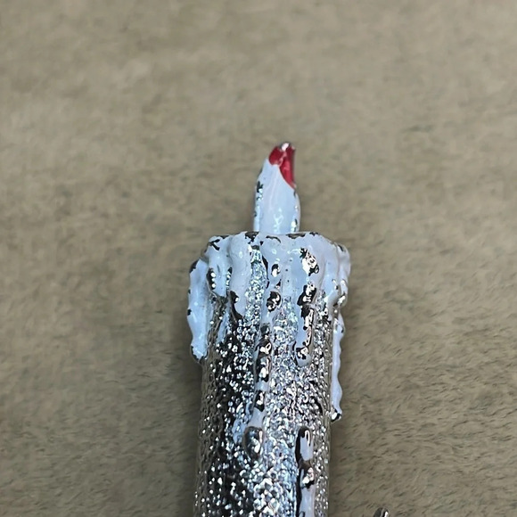 Vintage Christmas Candle Brooch - Picture 2 of 5
